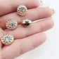 Gold Plated Rhinestone Acrylic Buttons - 11mm - Shank - Gold Resin Rhinestone Button (butt-gldplt-rhines-11mm-a)