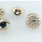Gold Plated Rhinestone Acrylic Buttons - 11mm - Shank - Gold Resin Rhinestone Button (butt-gldplt-rhines-11mm-a)