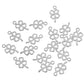 2 Stainless Steel Charms Pendants - Clover - 12mm x7mm(1/2" x 1/4") - Silver Finish - Metal Charm or Pendants (28776)