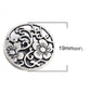 Antique Silver Buttons - Carved Flower Filigree Pattern 19mm - Shank - Lead & Nickel Safe - Metal Sewing Button (348)