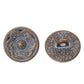 Metal Shank Sewing Buttons - Round Antique Copper White Patina - 15mm - Metal Buttons - Shank Buttons (55751)