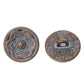 Metal Shank Sewing Buttons - Round Antique Copper White Patina - 15mm - Metal Buttons - Shank Buttons (55751)