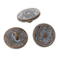 Metal Shank Sewing Buttons - Round Antique Copper White Patina - 15mm - Metal Buttons - Shank Buttons (55751)