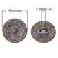 Metal Shank Sewing Buttons - Round Antique Copper White Patina - 15mm - Metal Buttons - Shank Buttons (55751)