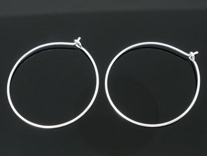 Silver Plated Wine Glass Charms - Silver Plated - Lead Nickel Free - 25mm 10/50/100 (05434)