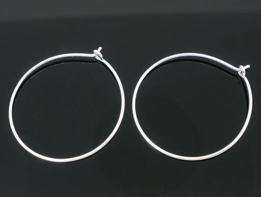 Silver Plated Wine Glass Charms - Silver Plated - Lead Nickel Free - 25mm 10/50/100 (05434)
