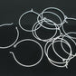 Silver Plated Wine Glass Charms - Silver Plated - Lead Nickel Free - 25mm 10/50/100 (05434)