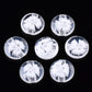 Resin Buttons 14mm X 14mm - White Translucent Flower Pattern - Shank - Acrylic Button (03b)