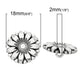 5 Antiqued Silver or Gold Metal Buttons 18mm Round - Shank Silver or Gold Button (40385)