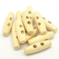 Natural Toggle Wooden Buttons - Light Finish - 37mm (1.4 inches) - Wood Toggle Button Natural (NNA0YUV)
