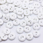 White Resin Buttons - 11mm - 2 Hole Shirt Buttons - Diy Craft - Small Acrylic Button - Crafting - Sewing - Jewelry (131))