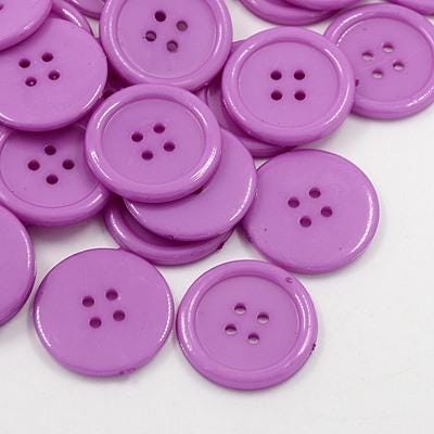 10 Resin Buttons - 17mm - Choice Of Colors - Red Pink. Blue Purple White Mixed Colors - Diy Craft - Acrylic Button - Crafting - Sewing