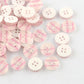 Pink Resin Buttons - 13mm (approx. 1/2 Inch) - Diy Craft - Acrylic Button - Crafting - Sewing - Jewelry (r036-07)