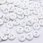 White Resin Buttons - 11mm - 2 Hole Shirt Buttons - Diy Craft - Small Acrylic Button - Crafting - Sewing - Jewelry (131))