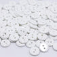 White Resin Buttons - 11mm - 2 Hole Shirt Buttons - Diy Craft - Small Acrylic Button - Crafting - Sewing - Jewelry (131))