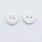 White Resin Buttons - 11mm - 2 Hole Shirt Buttons - Diy Craft - Small Acrylic Button - Crafting - Sewing - Jewelry (131))