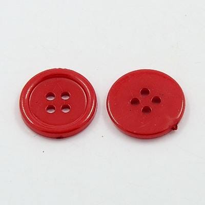 10 Resin Buttons - 17mm - Choice Of Colors - Red Pink. Blue Purple White Mixed Colors - Diy Craft - Acrylic Button - Crafting - Sewing