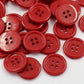 10 Resin Buttons - 17mm - Choice Of Colors - Red Pink. Blue Purple White Mixed Colors - Diy Craft - Acrylic Button - Crafting - Sewing