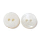 White Natural Shell Buttons - Mother Of Pearl Mop - 10mm 2 Hole - Flat Natural Shell Buttons (06)