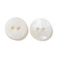 White Natural Shell Buttons - Mother Of Pearl Mop - 10mm 2 Hole - Flat Natural Shell Buttons (06)