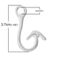 5 Silver Hook Clasps - 3.7cm x 2.2cm (1 1/2" x 7/8") - Silver Clasp for Leather Cord or Bracelet (35514)