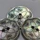Gray Decorative Shell Buttons - 23mm - 2 Hole - Flat Natural Shell Button (shell-dec-23mm-a)