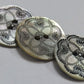 Gray Decorative Shell Buttons - 23mm - 2 Hole - Flat Natural Shell Button (shell-dec-23mm-a)
