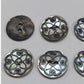 Gray Decorative Shell Buttons - 23mm - 2 Hole - Flat Natural Shell Button (shell-dec-23mm-a)
