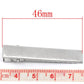 10 Alligator Hair Clips with Teeth - Single Prong - Silver - 46mm x 8mm - Hair Clip Accessories - Silver Hair Clip (10403)