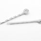 10 Silver Bobby Pins - 8mm Glue Pad - 50mm (2 inches) - Hair Clip Accessories - Hair Pin - Silver Bobbie Pin (18046)