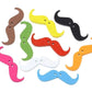 5 Mustache Wooden Beads - 3.5cm x 1.1cm (1 3/8" x 3/8") - Wood Randomly Mixed Colors - 2 Hole - Moustache Mixed Wood Button (32079)