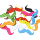 5 Mustache Wooden Beads - 3.5cm x 1.1cm (1 3/8" x 3/8") - Wood Randomly Mixed Colors - 2 Hole - Moustache Mixed Wood Button (32079)
