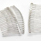 5 Silver Hair Combs - Nickel Free - Lead Free - Wedding Bridal Comb - 78mm x 38mm (3 inch x 1.5 inch) - Hair Clip Accessories  (17122)