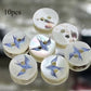 5 White Shell buttons with Blue Bird - 11.5mm -  Mother of Pearl Shell Button  (butt-shl-bluebird-11.5mm-t)) (Copy)