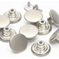 10 Silver Metal Jean Tacks - Jean Buttons -  17mm x 8mm - Metal - Screw Back - N